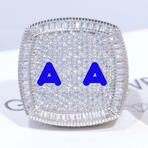 CUSTOM LETTER 3D ICED RING