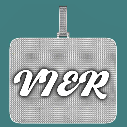 CUSTOM LETTER NECKLACE 3D BIG SQUARE