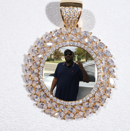 Large 3D Wheat Ear Custom Picture Pendant