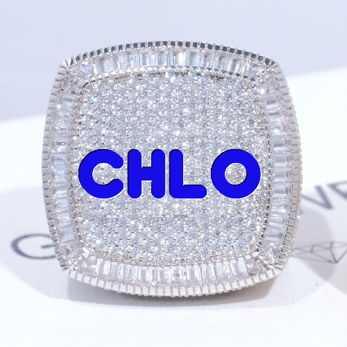 CUSTOM LETTER 3D ICED RING