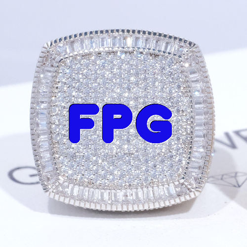 CUSTOM LETTER 3D ICED RING