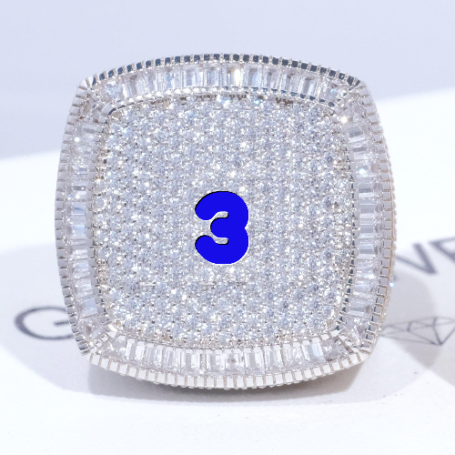 CUSTOM LETTER 3D ICED RING