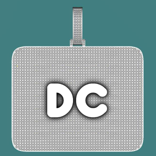 CUSTOM LETTER NECKLACE 3D BIG SQUARE