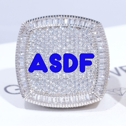 CUSTOM LETTER 3D ICED RING
