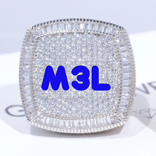 CUSTOM LETTER 3D ICED RING