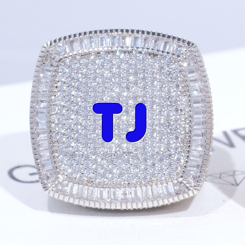 CUSTOM LETTER 3D ICED RING