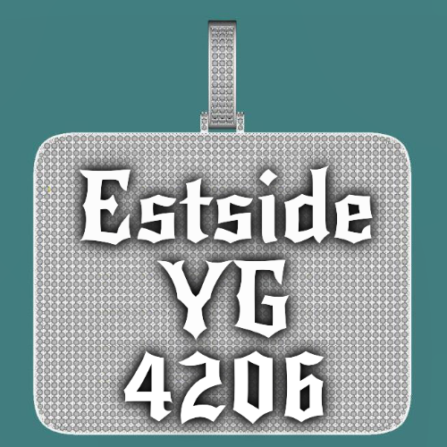CUSTOM LETTER NECKLACE 3D BIG SQUARE