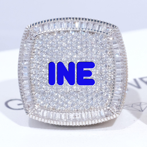 CUSTOM LETTER 3D ICED RING
