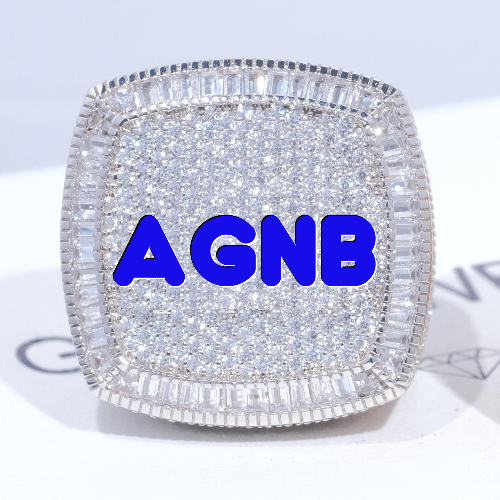 CUSTOM LETTER 3D ICED RING