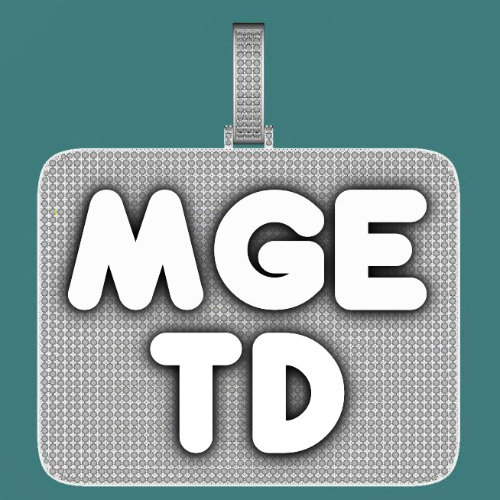 CUSTOM LETTER NECKLACE 3D BIG SQUARE