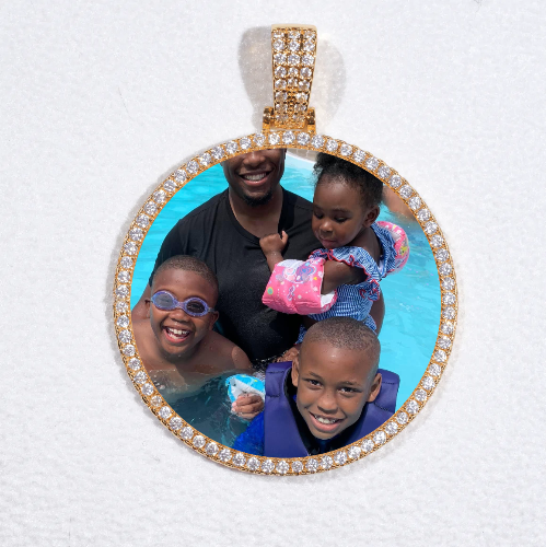MEDIUM 3D CIRCLE CUSTOM PICTURE PENDANT