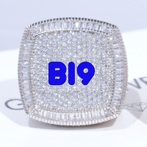 CUSTOM LETTER 3D ICED RING