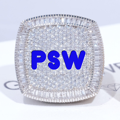 CUSTOM LETTER 3D ICED RING