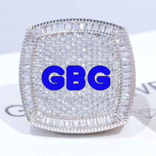 CUSTOM LETTER 3D ICED RING