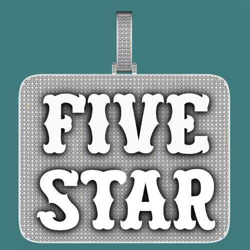 CUSTOM LETTER NECKLACE 3D BIG SQUARE