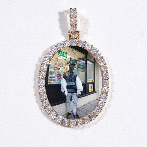 3D Oval Custom Picture Pendant
