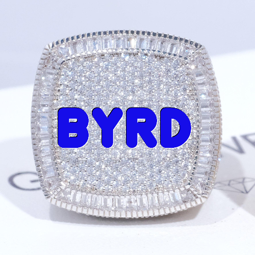 CUSTOM LETTER 3D ICED RING