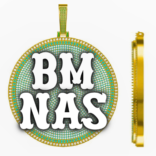 CUSTOM LETTER NECKLACE 3D BIG DISC