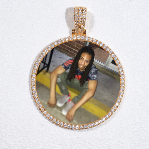 MEDIUM 3D CIRCLE CUSTOM PICTURE PENDANT