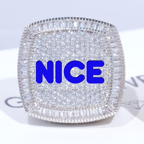 CUSTOM LETTER 3D ICED RING
