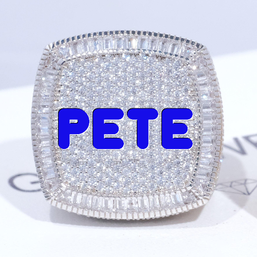 CUSTOM LETTER 3D ICED RING