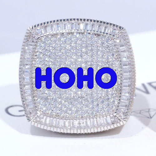 CUSTOM LETTER 3D ICED RING