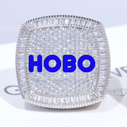 CUSTOM LETTER 3D ICED RING