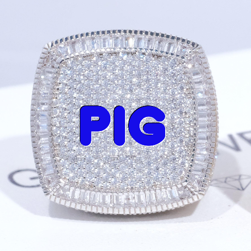 CUSTOM LETTER 3D ICED RING