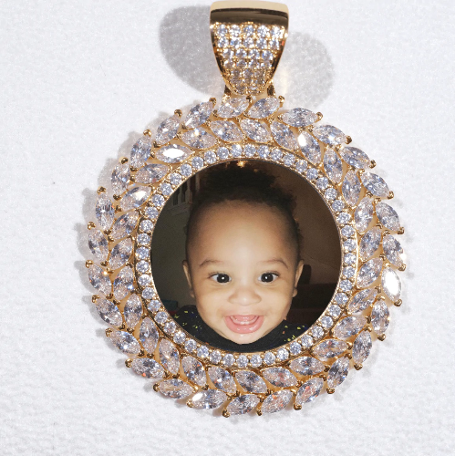 Large 3D Wheat Ear Custom Picture Pendant
