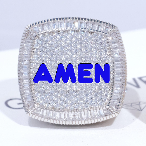CUSTOM LETTER 3D ICED RING