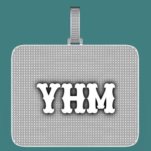 CUSTOM LETTER NECKLACE 3D BIG SQUARE