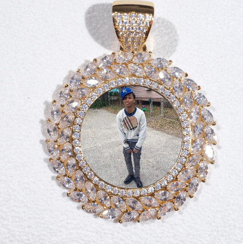 Large 3D Wheat Ear Custom Picture Pendant