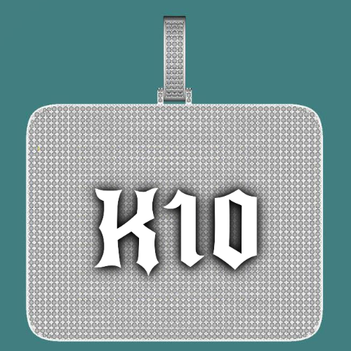 CUSTOM LETTER NECKLACE 3D BIG SQUARE