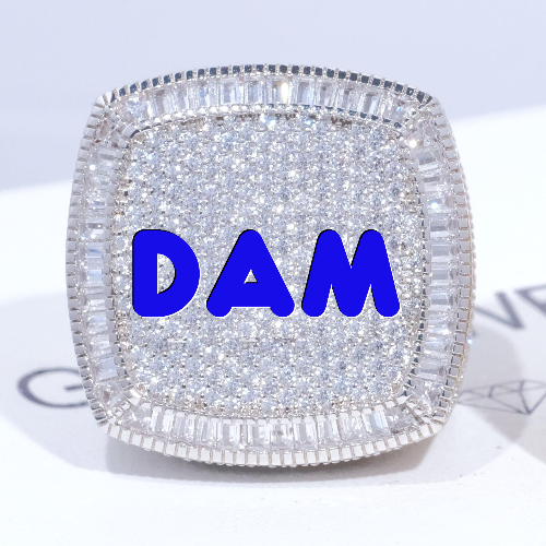 CUSTOM LETTER 3D ICED RING