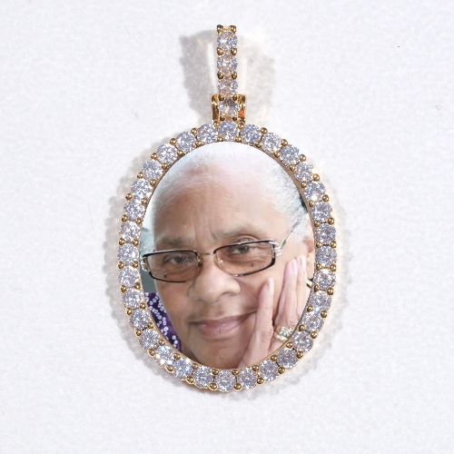 3D Oval Custom Picture Pendant