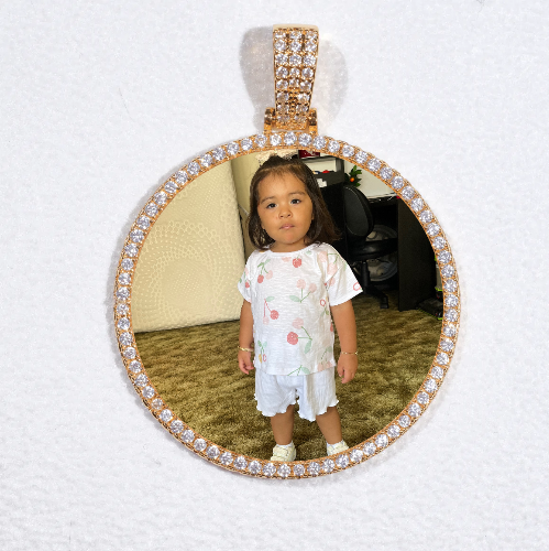 MEDIUM 3D CIRCLE CUSTOM PICTURE PENDANT