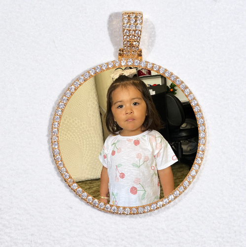 MEDIUM 3D CIRCLE CUSTOM PICTURE PENDANT