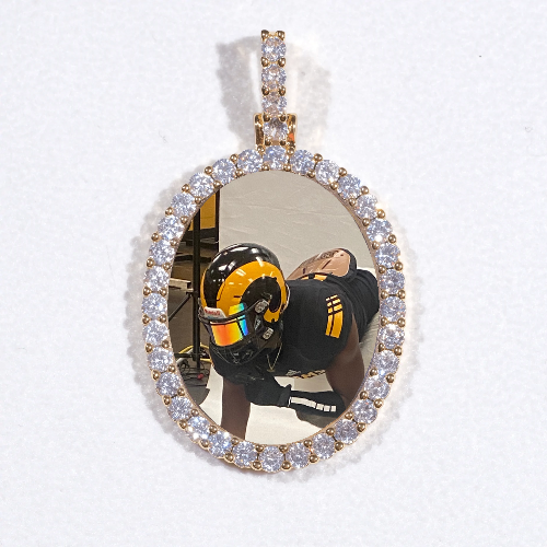 3D Oval Custom Picture Pendant