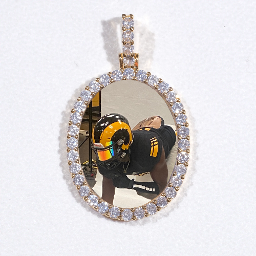 3D Oval Custom Picture Pendant