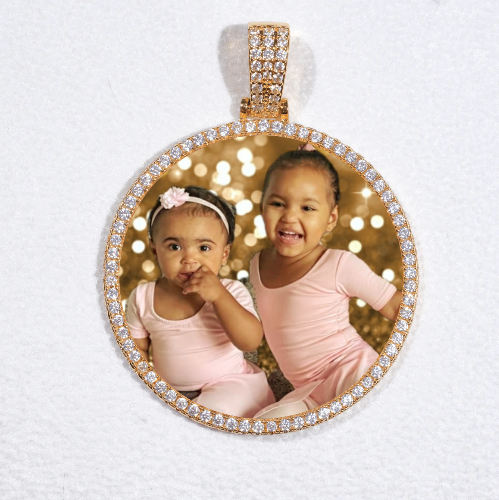 MEDIUM 3D CIRCLE CUSTOM PICTURE PENDANT
