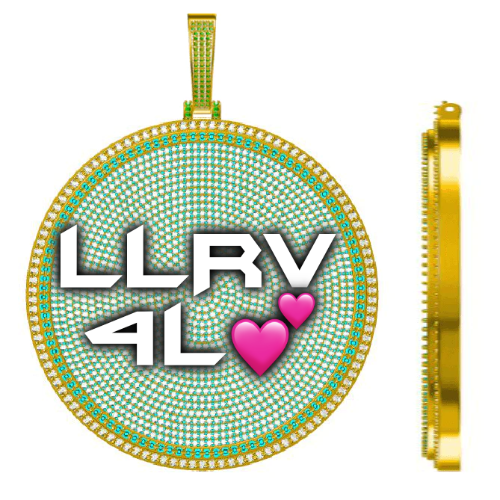 CUSTOM LETTER NECKLACE 3D BIG DISC