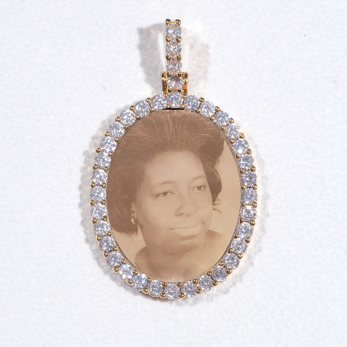 3D Oval Custom Picture Pendant
