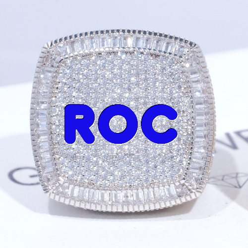 CUSTOM LETTER 3D ICED RING