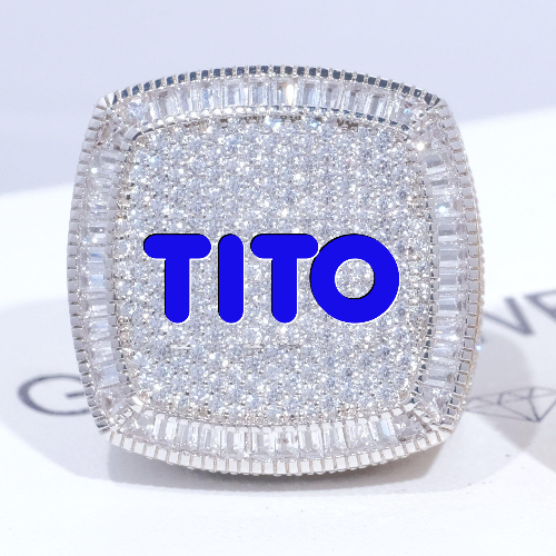 CUSTOM LETTER 3D ICED RING