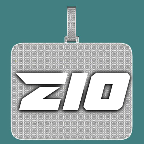 CUSTOM LETTER NECKLACE 3D BIG SQUARE