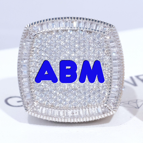 CUSTOM LETTER 3D ICED RING