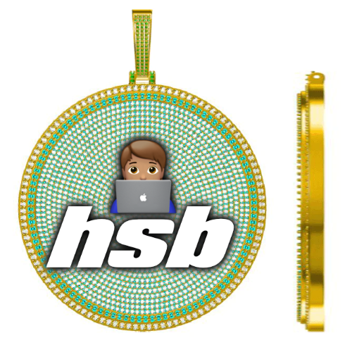 CUSTOM LETTER NECKLACE 3D BIG DISC