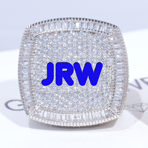 CUSTOM LETTER 3D ICED RING