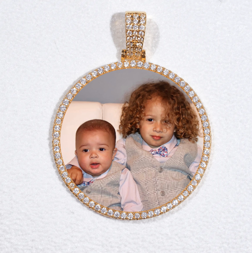 MEDIUM 3D CIRCLE CUSTOM PICTURE PENDANT