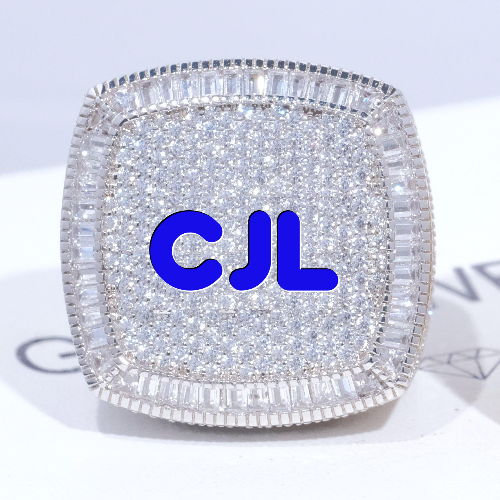 CUSTOM LETTER 3D ICED RING